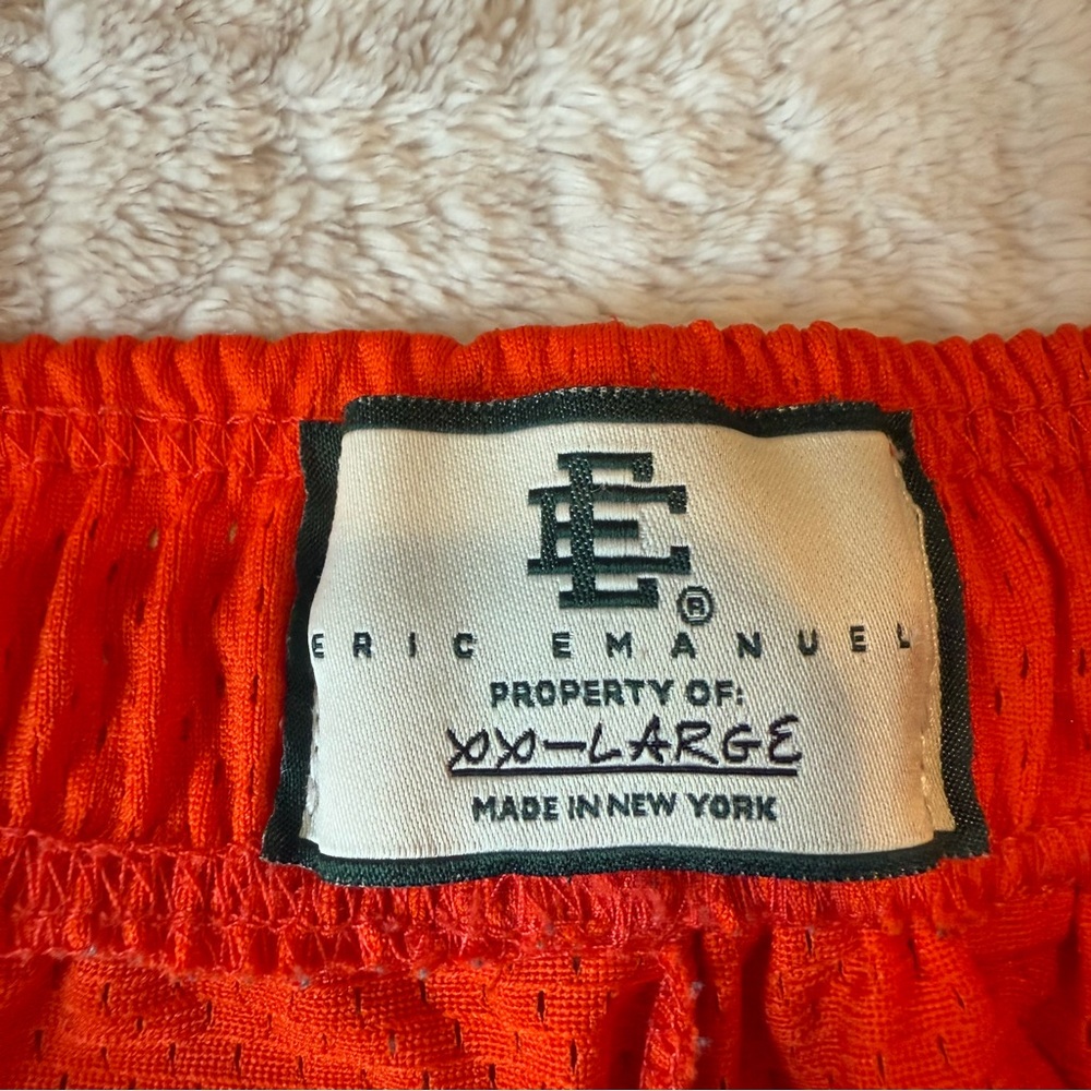 Eric Emanuel Ee Basic Shorts Orange Bolt Mens Sz … - image 5
